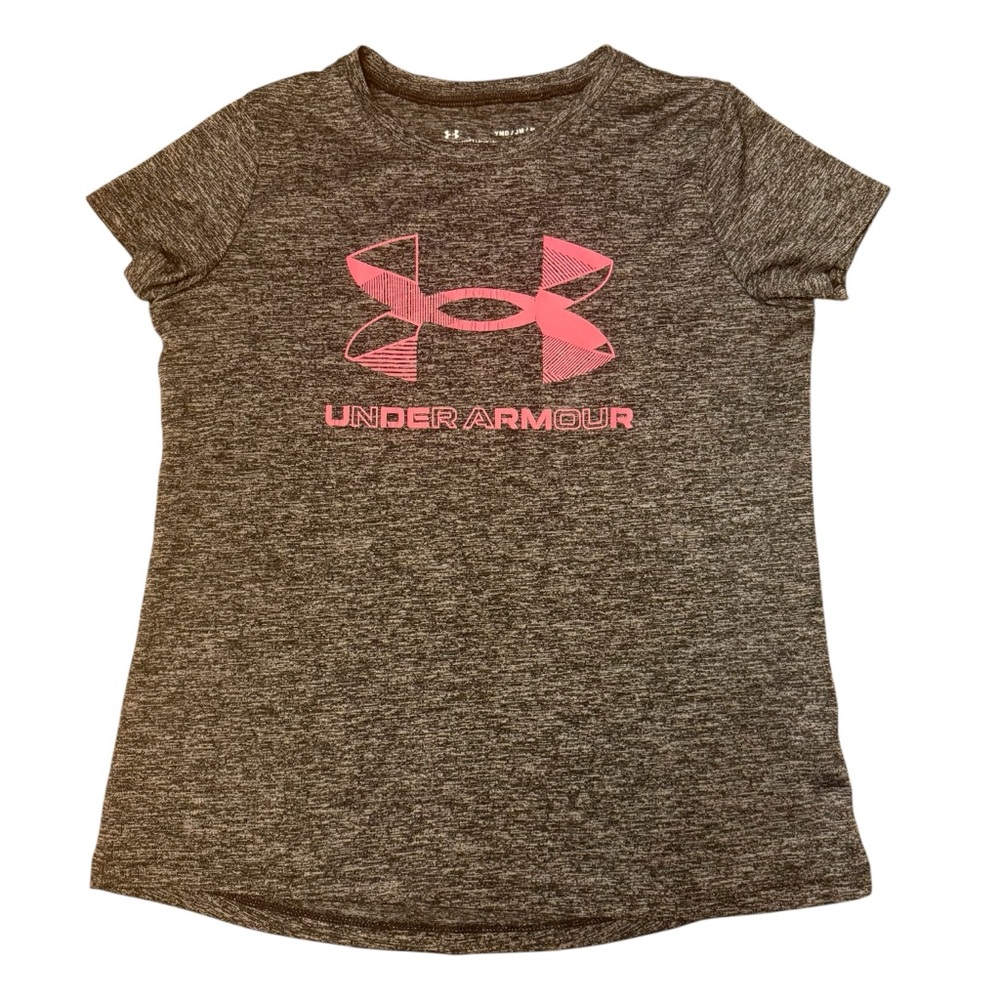 Under Armour Kids Black and Pink Tee shirt size M Activewear shirt